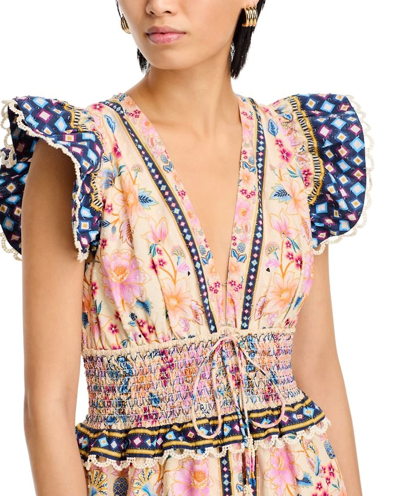 Superbloom Tapestry Cream Maxi Dress