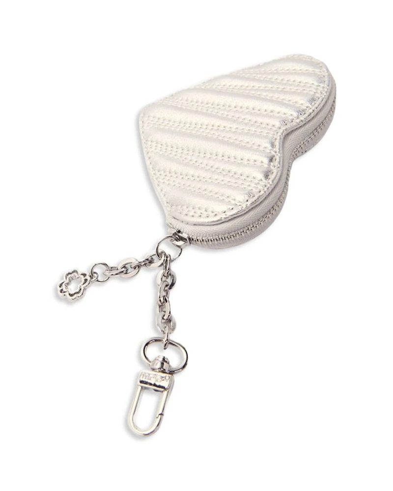 Quilted Metallic Heart Purse