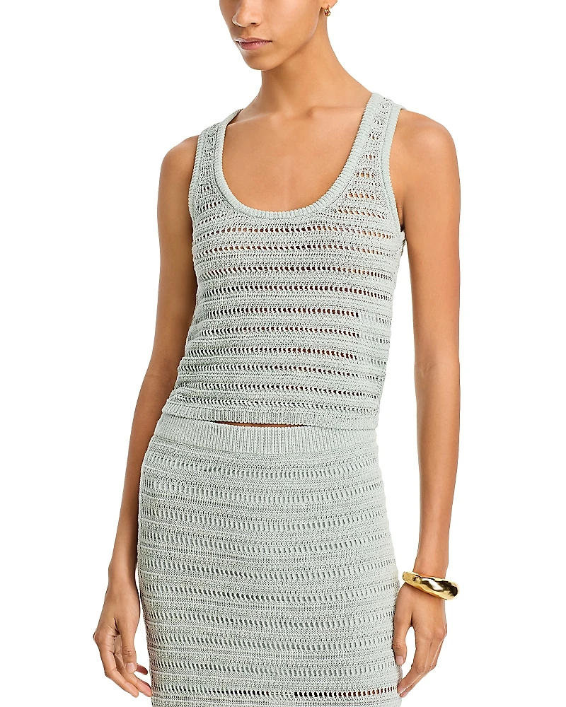 A. l.c. Kira Open Stitch Striped Tank Top