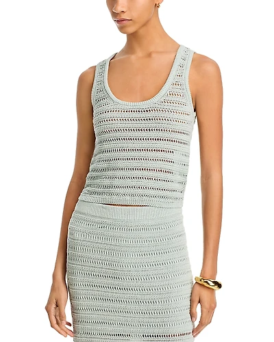 A. l.c. Kira Open Stitch Striped Tank Top