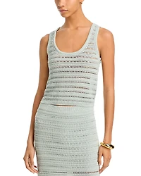 A. l.c. Kira Open Stitch Striped Tank Top