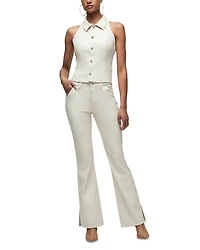 Barbara High Rise Bootcut Jeans Creme
