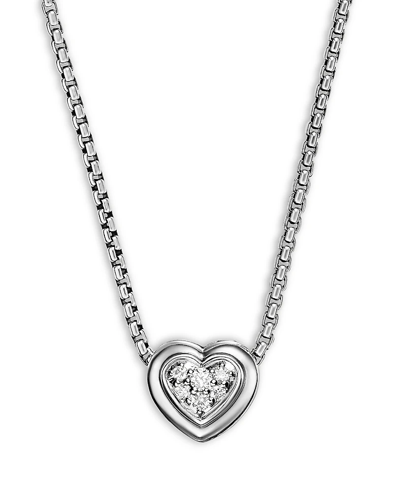David Yurman Puffy Heart Pendant Necklace