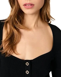 Low Neck Rib Knit Jumper