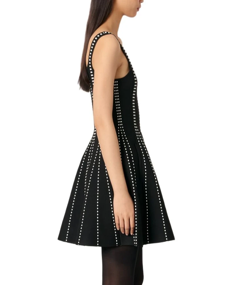 Short Jacquard Knit Dress