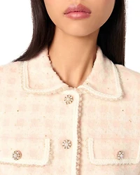Tweed Effect Knit Jacket