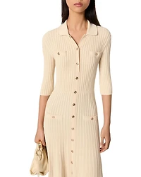 Sequin Embellished Knit Midi Dress