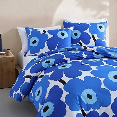 Marimekko Unikko 3 Piece Cotton Percale Comforter Set