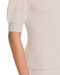 Blouson Sleeve Textured Top