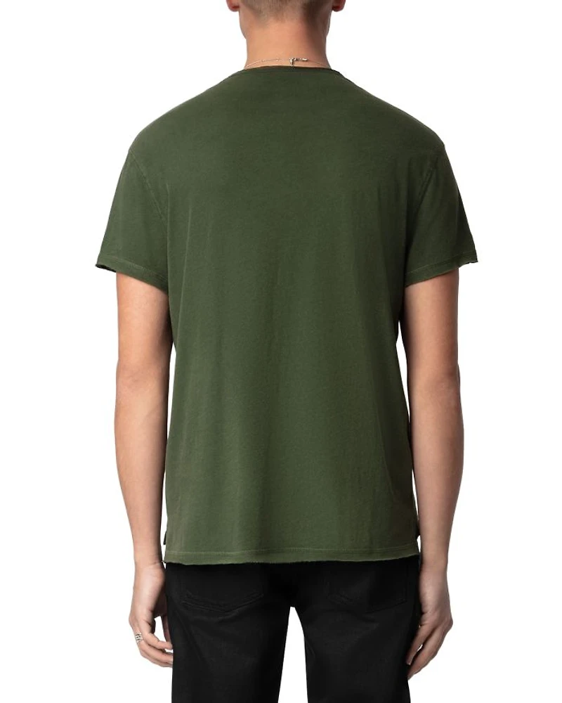 Monasti Cotton Rock 'N' Roll Graphic Henley