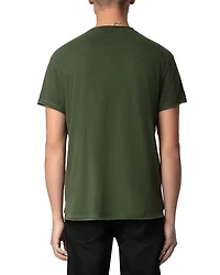 Monasti Cotton Rock 'N' Roll Graphic Henley