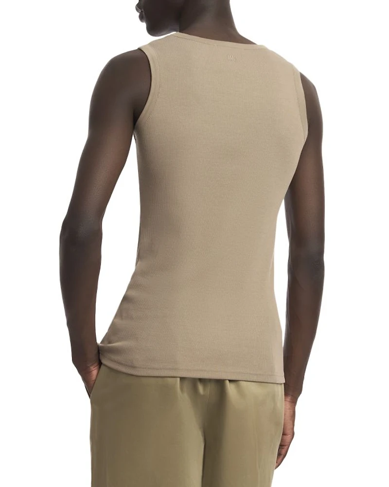 Classic Fit Logo Ribbed Tank