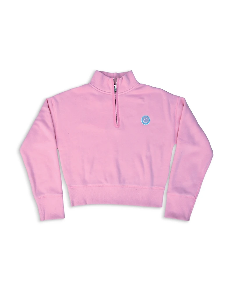 Iscream Girls' Smile 1/4 Zip Sweatshirt - Big Kid