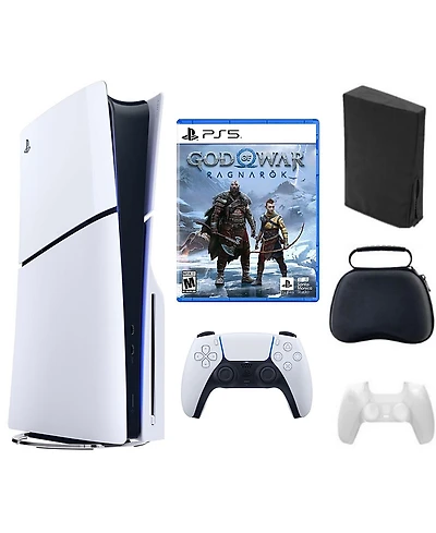 Sony PS5 - Playstation 5 Slim Disc Bundle With Accessories, and God Of War Game