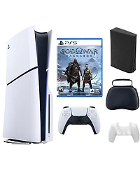 Sony PS5 - Playstation 5 Slim Disc Bundle With Accessories, and God Of War Game