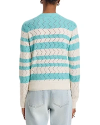 Embroidered Round Neck Pullover Sweater