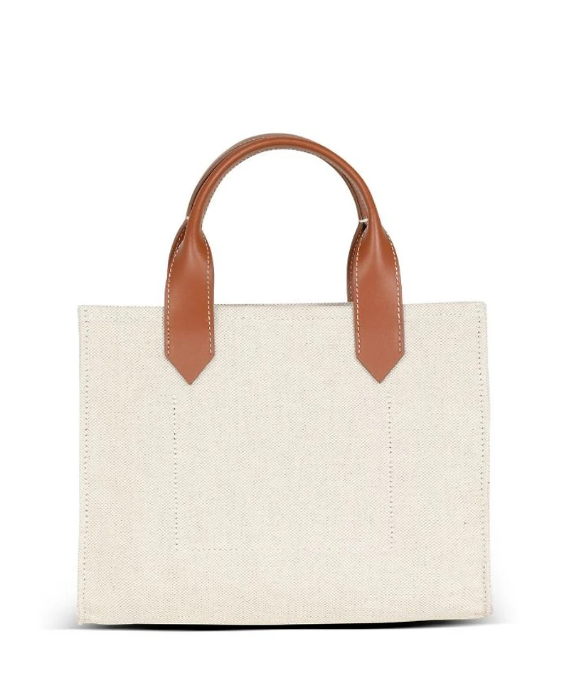 Women's B-Army Small Tote Bag in Canvas and Leather