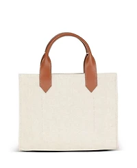 Women's B-Army Small Tote Bag in Canvas and Leather