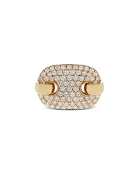 18K Yellow Gold Pavé Diamond Statement Ring