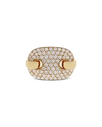 Crivelli 18K Yellow Gold Pave Diamond Statement Ring