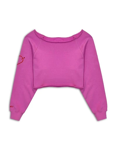 Girls' Shane Off Shoulder Cropped Sweatshirt - Big Kid