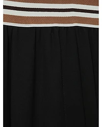 Petites Abs Striped Waistband Wide Leg Trousers