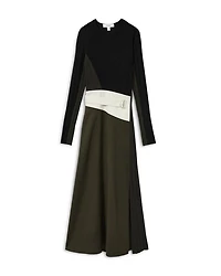 Emilina Knit Woven Midi Dress