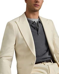 Slim Fit Trafford Long Sleeve Merino Wool Polo Shirt