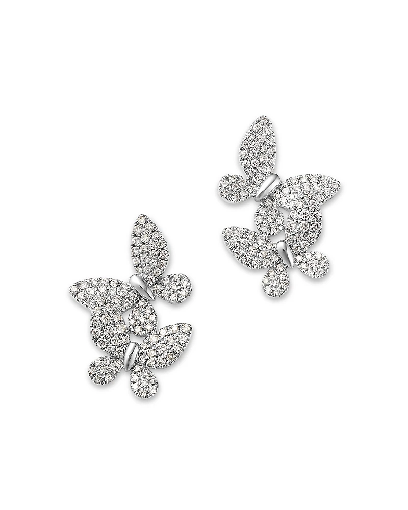 Bloomingdale's Fine Collection Diamond Butterfly Cluster Earrings