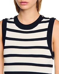 Striped Knit Short Dress