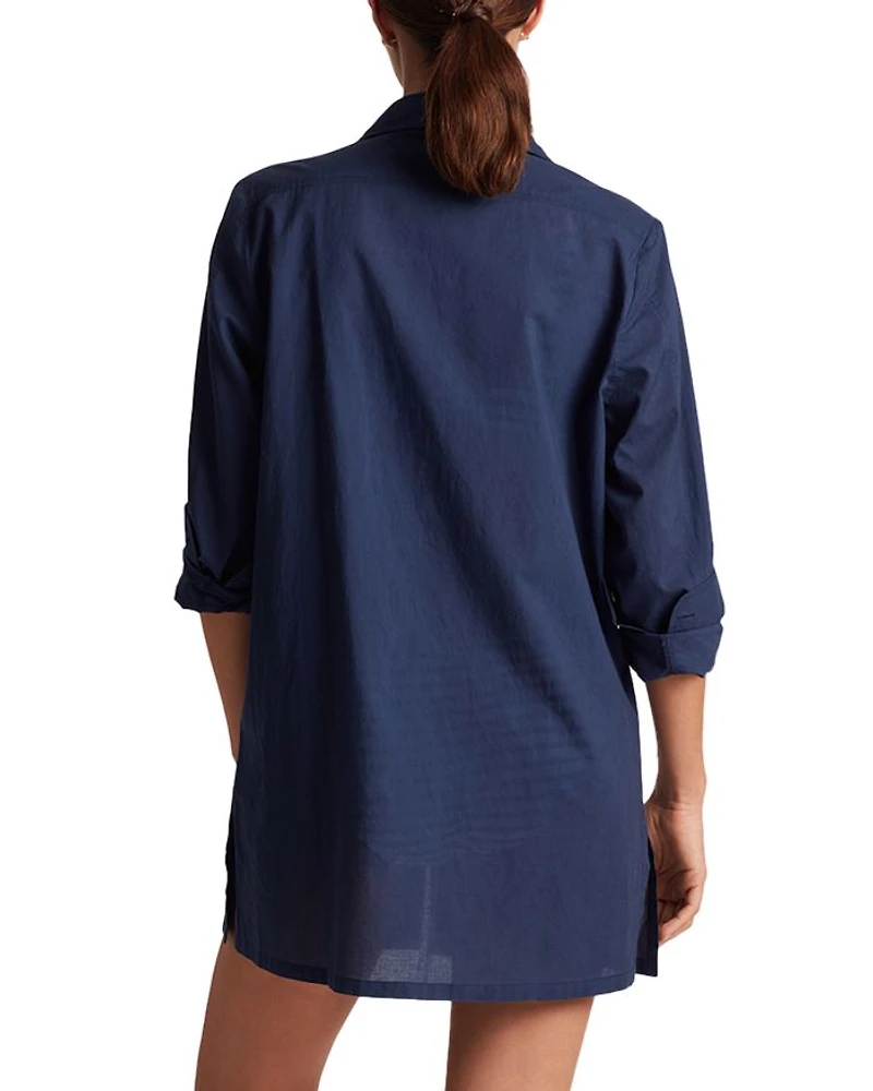 Embroidered Cover-Up Shirt