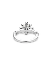 Sterling Silver Luna Cultured Pearl Fleur Ring