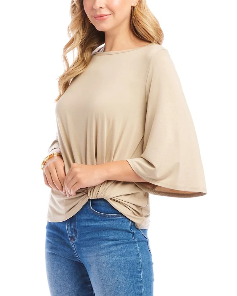 Flare Sleeve Pick-Up Top