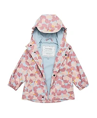 Snapper Rock Girls' Apple Love Recycled Waterproof Raincoat - Little Kid