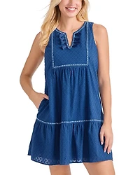Tassel Trim Swim Cover-Up Dress