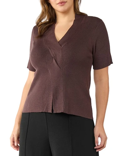 Barony Twist Front Knit Top