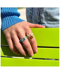 Panna Enamel Peridot Baby Vine Ring
