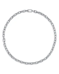 Shy Creation 14K White Gold Kate Diamond Pave Link Necklace