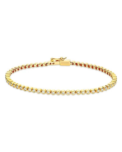 Luis Morais Men's 14K Yellow Gold Diamond Tennis Bracelet