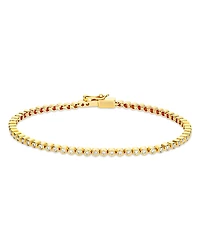 Luis Morais Men's 14K Yellow Gold Diamond Tennis Bracelet