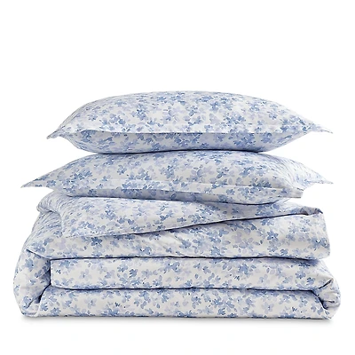 Sky Blue Meadow Sateen Duvet Cover Set, Full/Queen - Exclusive