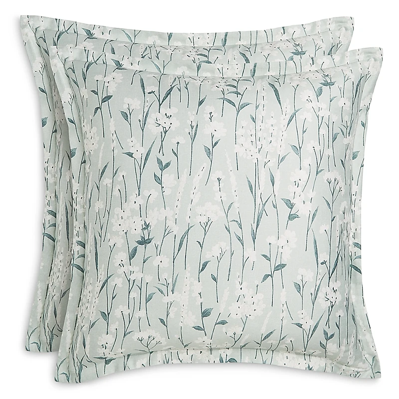 Sky Field Flowers Sateen Euro Sham Set - Exclusive