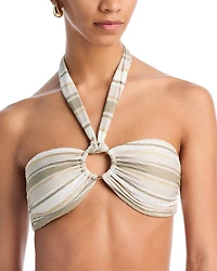 Striped Marie Bikini Top