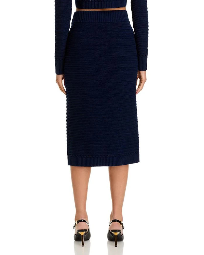 Tani Button Front Knit Skirt