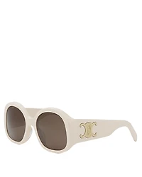Celine Maxi Triomphe Round Sunglasses, 54mm