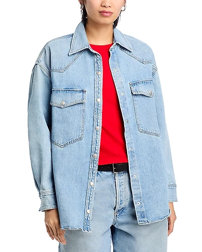 Agolde Lotta Denim Western Shirt
