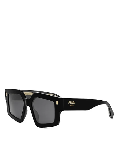 Fendi Roma Square Sunglasses, 52mm