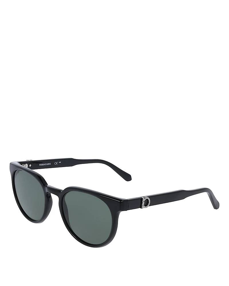 Ferragamo Renew Gancini Round Sunglasses, 53mm