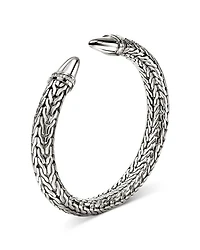 Sterling Silver Spear Diamond Accent Flex Cuff Bracelet