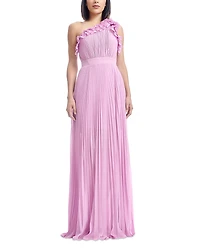 Dress the Population Vida Asymmetric Pleated Gown